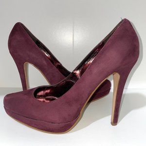 Colin Stuart Vintage Mary Jane Suede Platform Pumps